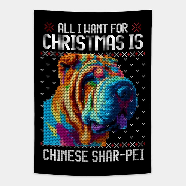 All I Want for Christmas is Giant Schnauzer - Christmas Gift for Dog Lover Tapestry by Ugly Christmas Sweater Gift