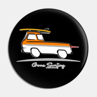 Ford Econoline Pickup Truck Gone Surfing Pin