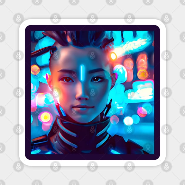 Cyberpunk Hotties (30) - Beautiful Sci fi Women Magnet by TheThirdEye