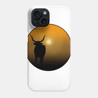 The cow in the sunset Phone Case