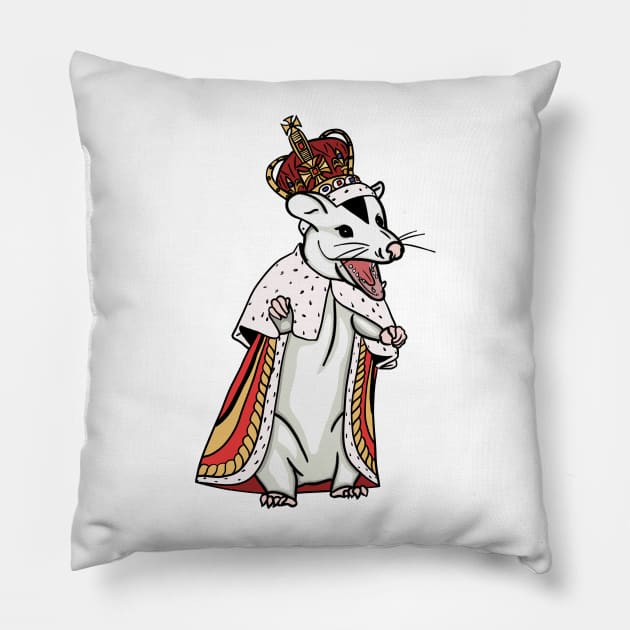 Mad Possum King Pillow by J.Rage