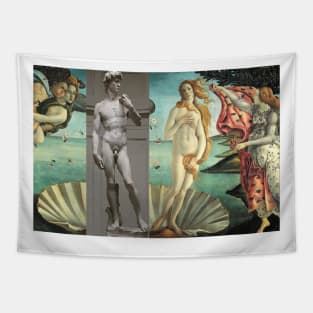 Virtual Meeting of David and Aphrodite  #Virtual #Meeting #David #Aphrodite Tapestry