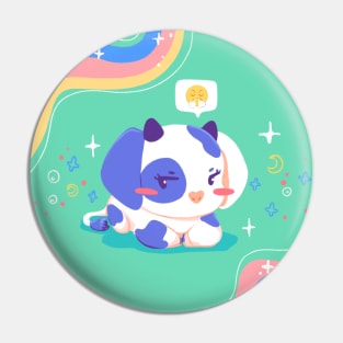 Upset Blueberry Cow Pin