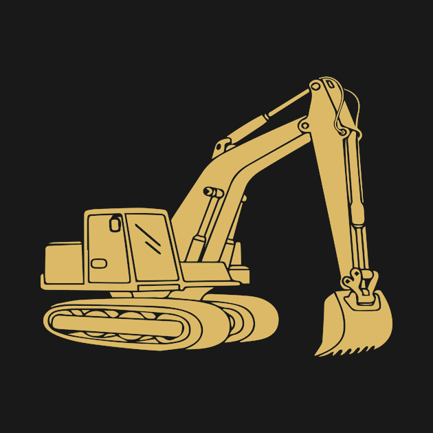 Excavator driver tshirt by HBfunshirts