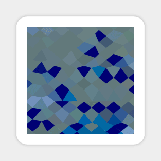 Blue Pigment Abstract Low Polygon Background Magnet