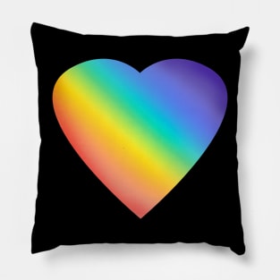 Rainbow Heart Shape Pillow