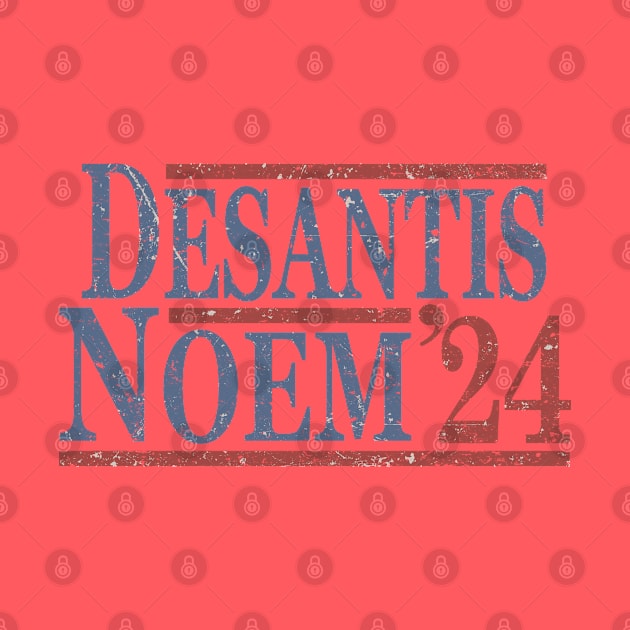 Distressed Ron DeSantis Kristi Noem 2024 by Etopix