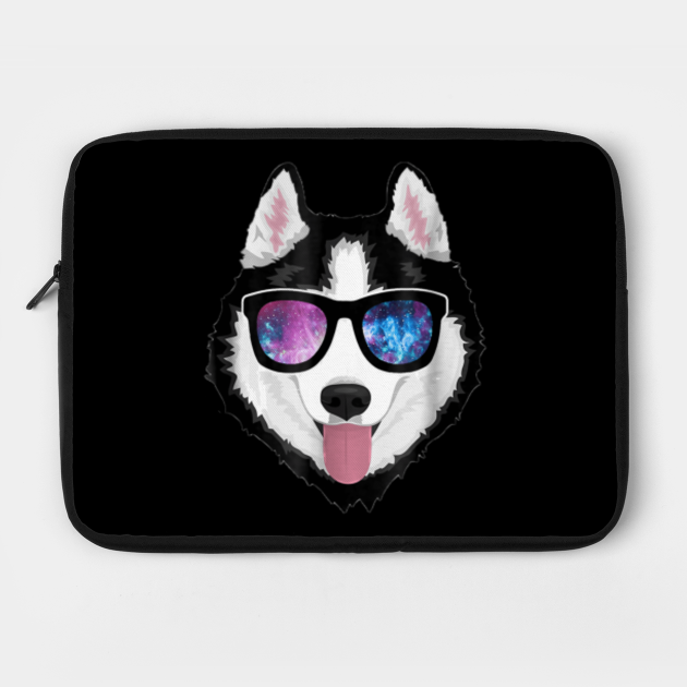Siberian Husky With Space Glasses T-Shirt Husky - Siberian Husky With Space Glasses T Shi
