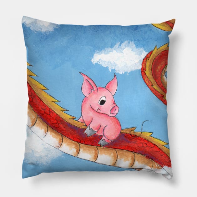 Mythic Flight Pillow by KristenOKeefeArt