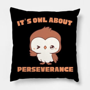 Kawaii Owl Pun Pillow