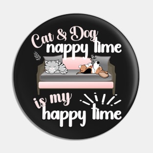 CAT AND DOG NAP CUTE DESIGN Pin