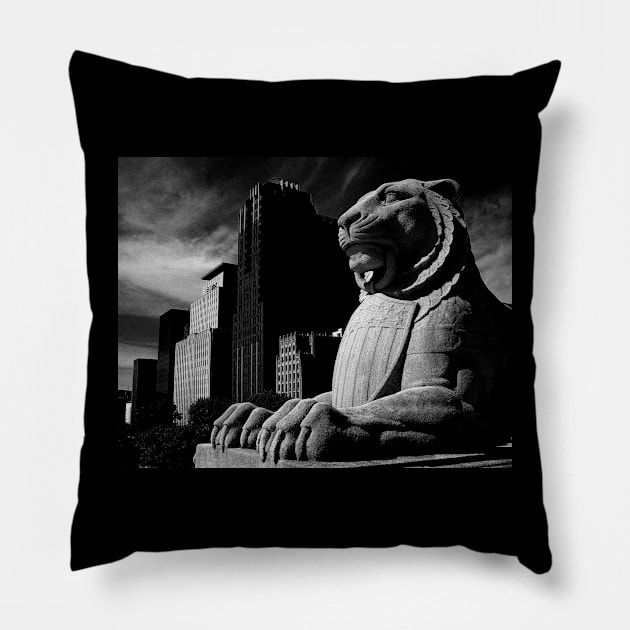 Stone Lion Pillow by JohnStanton