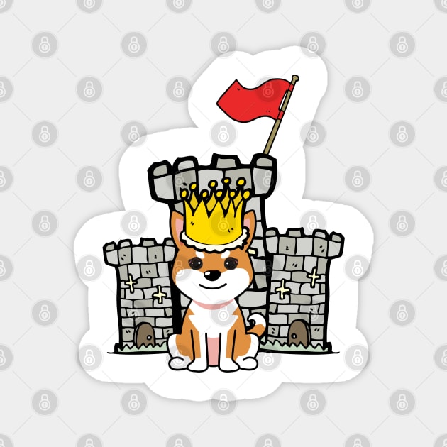 Cute orange dog is king of the castle Magnet by Pet Station
