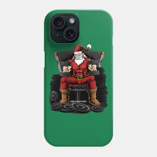 Workout Santa Weightlifter Phone Case