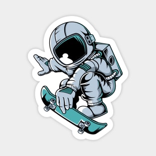 Astronaut Skateboard Jump Magnet