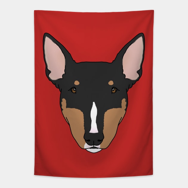 Bull Terrier Tapestry by childofthecorn