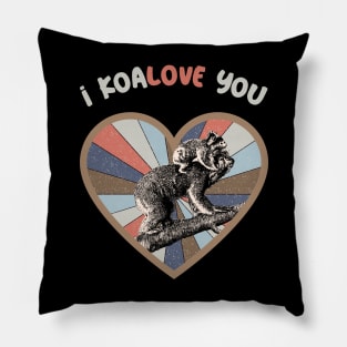 I koalove you - a retro vintage design Pillow