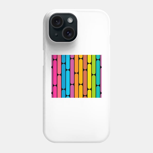 Retro Color Block Phone Case by timegraf