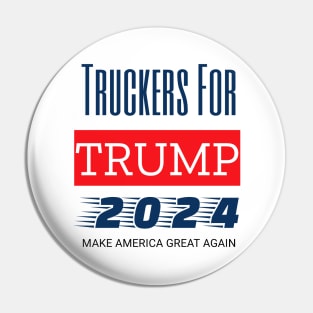 Truckers For Trump 2024 button Pin