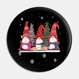 Sewing gnomes three quilting gnomes christmas gift Pin