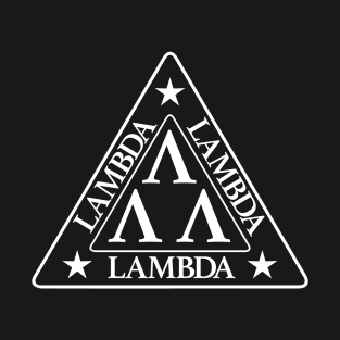 Lambda Lambda Lambda Fraternity Tee WHT LOGO T-Shirt