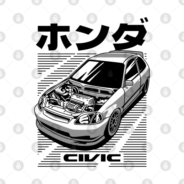 JDM honda civic eg by celengan