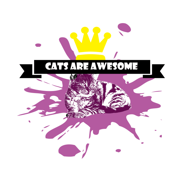 cats are awesome T-Shirt by h000