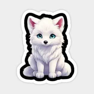 Snowy Snuggles Arctic Fox Pup Magnet