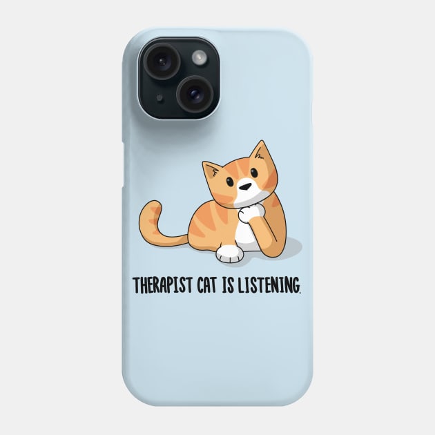 Therapist Cat Phone Case by Doodlecats 