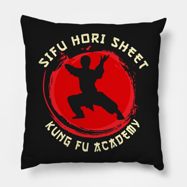 Sifu Hori Sheet Kung Fu Academy Pillow by Alema Art