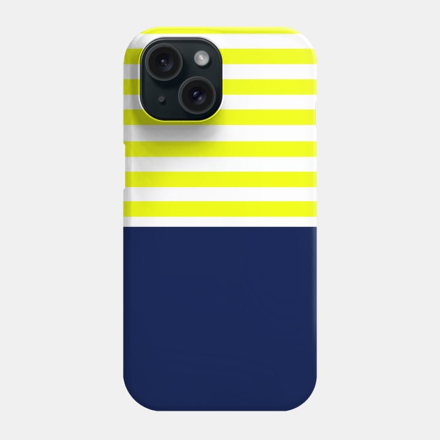 blue with yellow and white stripes Phone Case by erichristy