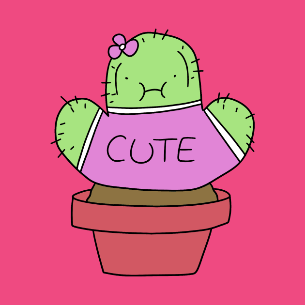 Cactus Wearing Cute Shirt by saradaboru