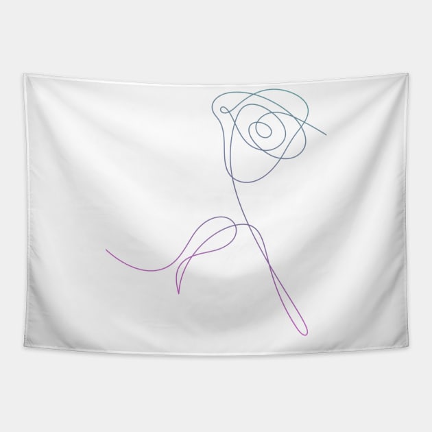 Love yourself rose Tapestry by Astridsterls