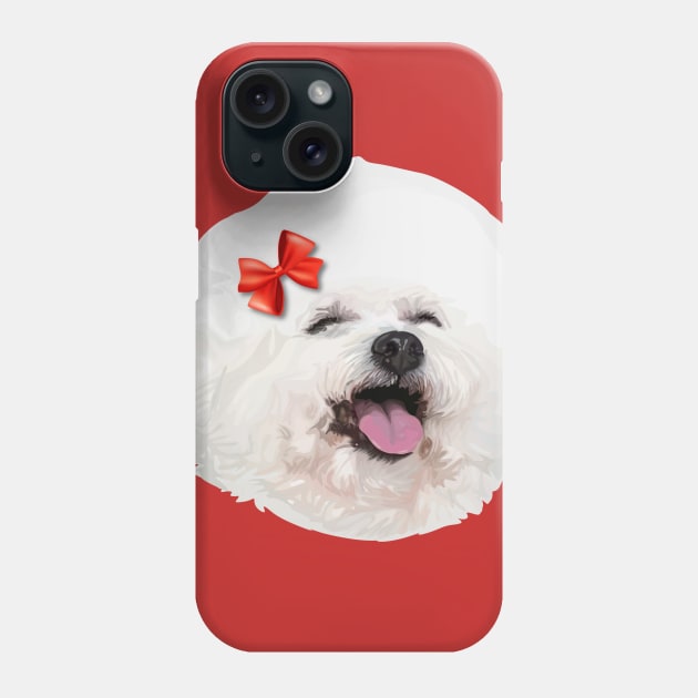 Bichon Frise dog Phone Case by thedailysoe