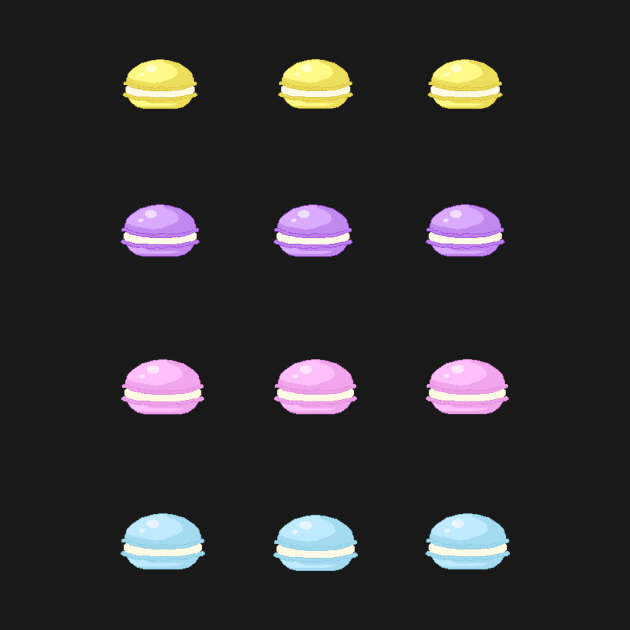 Pixel Macarons by ssydneyart