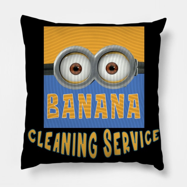 DESPICABLE MINION AMERICA CLEANING SERVICE Pillow by LuckYA