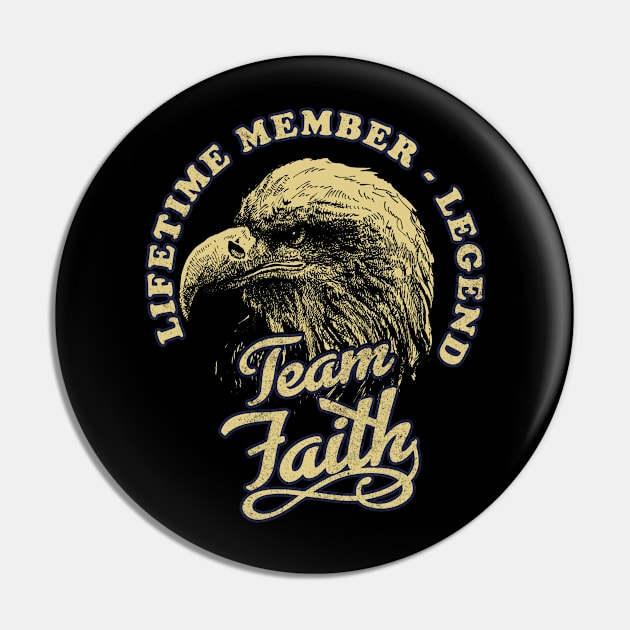 Faith Name - Lifetime Member Legend - Eagle Pin by Stacy Peters Art