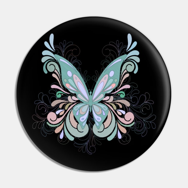 Colorful Butterfly Pin by AlondraHanley