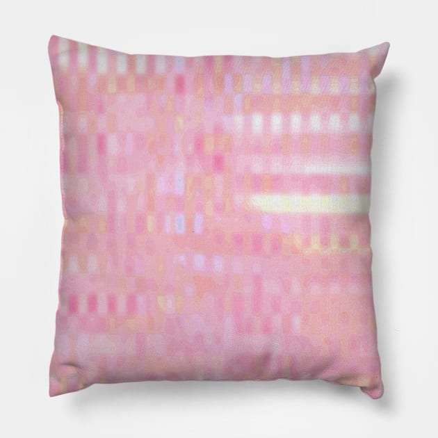 Abstract Pale Pink Pillow by Sandra Keller