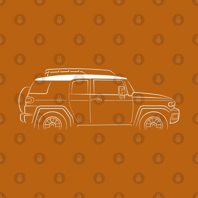 Toyota FJ Cruiser - Profile stencil, white by mal_photography