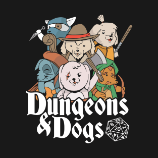 Dungeons and Dogs Funny Fantasy Merch Gaming Design T-Shirt