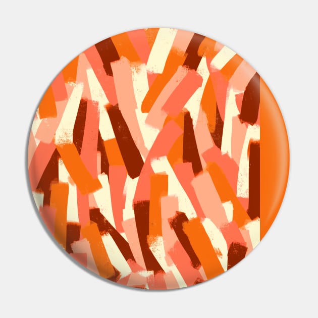 Shades of Brown, Orange and Peach Smudgy Brush Strokes Pin by OneThreeSix