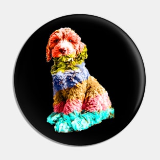 Rainbow Cockapoo Pin