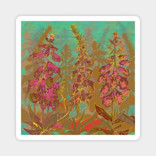 Fun with Foxgloves Magnet