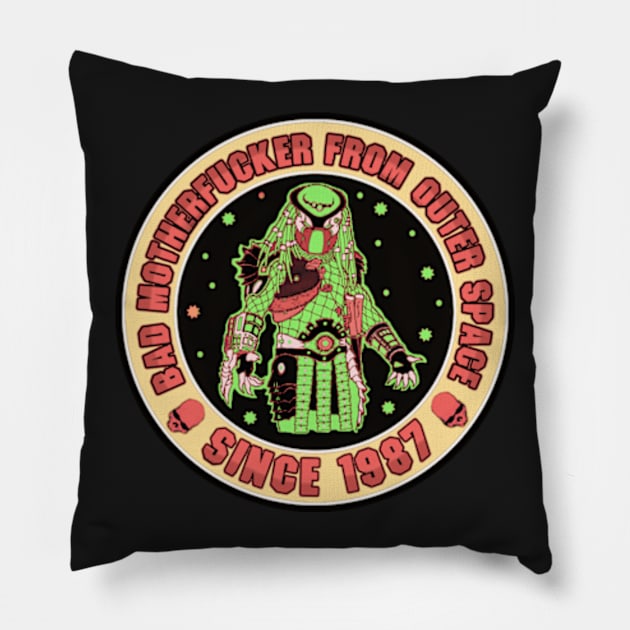 Bad Mofo from Outer Space Vintage Pillow by CosmicAngerDesign