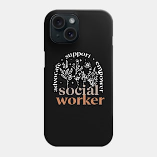 Advocate Support Empower Groovy Social Worker gruadiation Phone Case