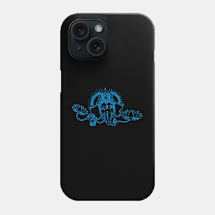 Sky Blue Ganesha Henna Design Phone Case