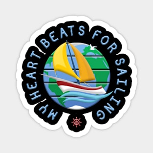 My Heart Beats For Sailing Magnet