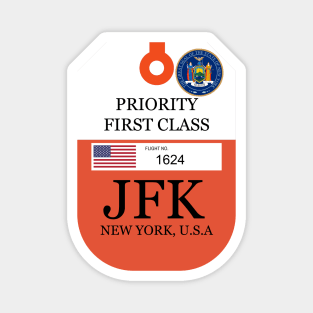 New York airport strap tag Magnet