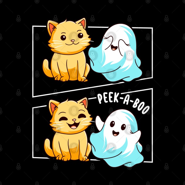 Funny Cat Pun Peek A Boo Men Kids Women Halloween by KsuAnn